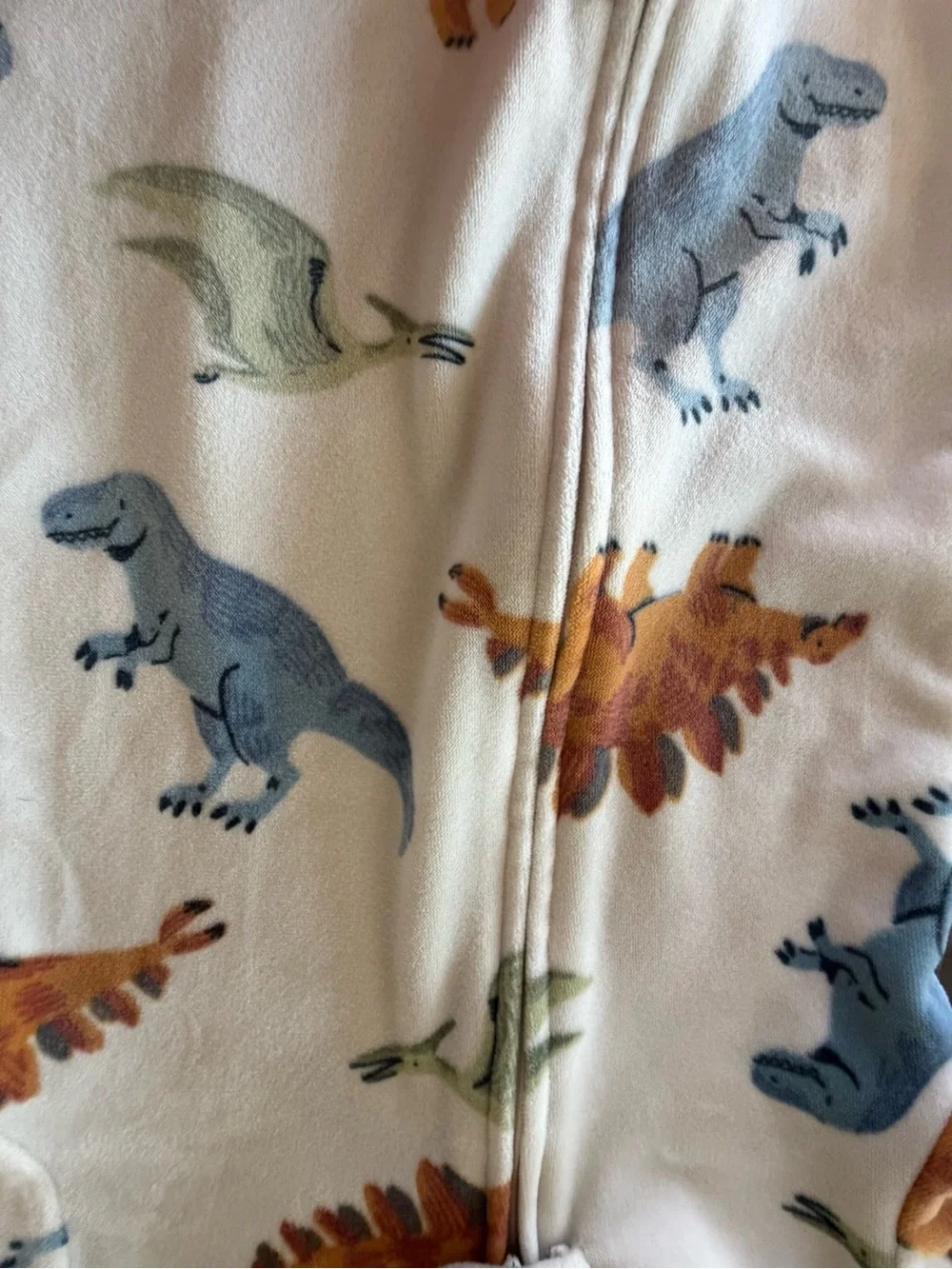 Carter’s Dinosaur Footed Zip Sleeper Pajamas 12M Plush Soft Dinosaur Feet